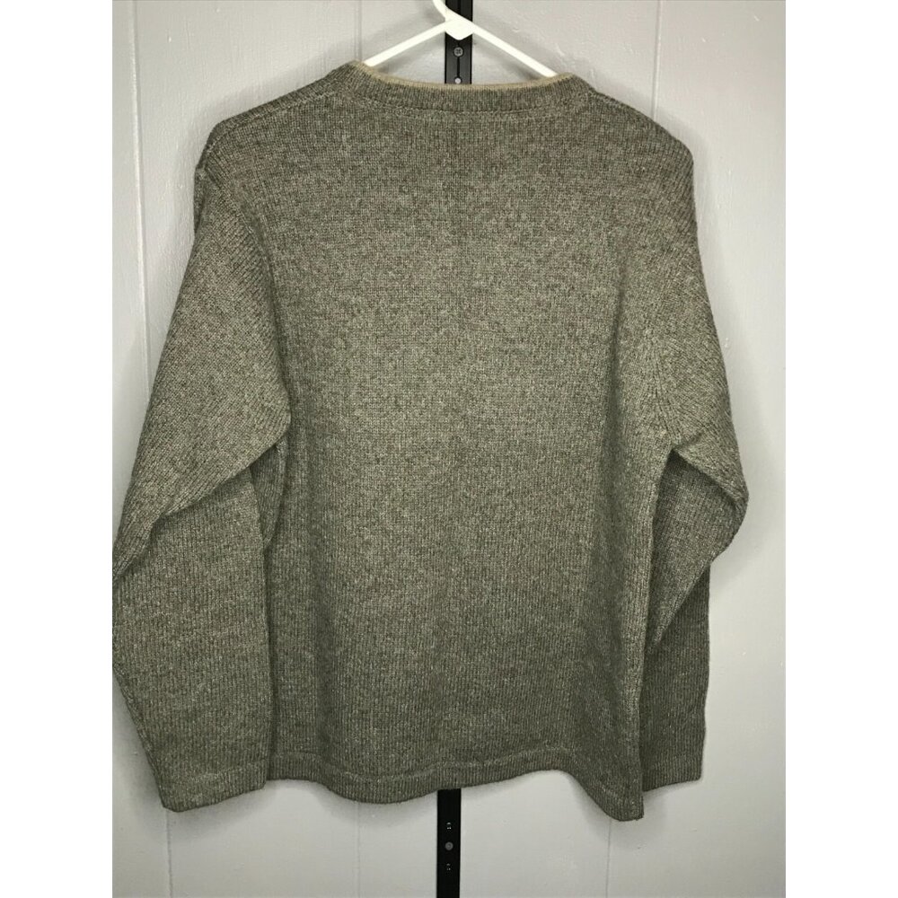 WOOLRICH 9021 Oat Mix Crew Neck WOOL Blend Sweater Pullover Mens Size MD EUC - Picture 2 of 6